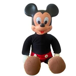 1975 Vintage 18" Disney "Marching Mickey Mouse" Doll Hasbro Movable Hong Kong